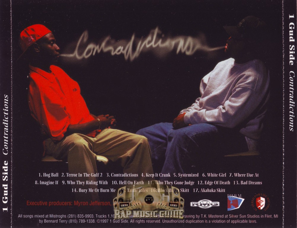 One Gud Cide - Contradictions: 1st Press. CD | Rap Music Guide